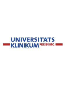 Schriftzun Universitäts Klinikum Freiburg in rot und balu